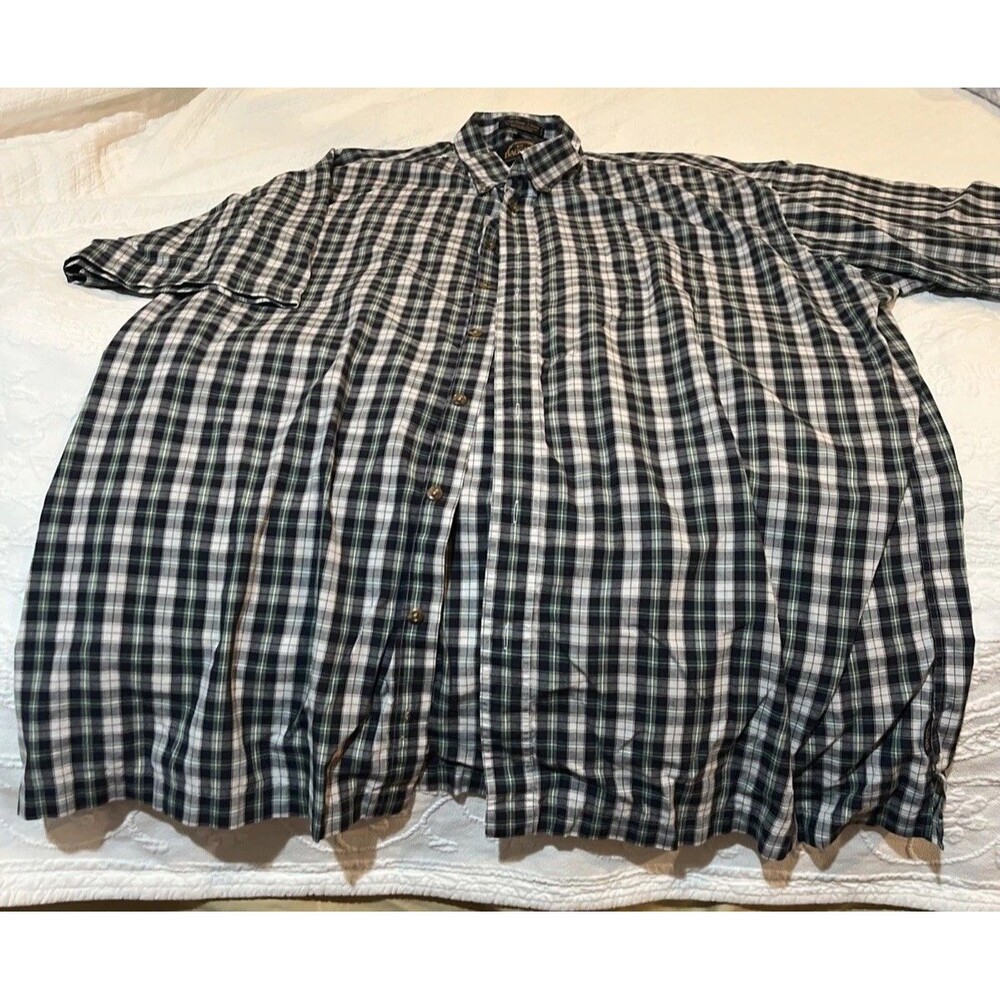 THE ORIGINAL BD BAGGIES MEN'S Classic PLAID BOTTUN UP COLLARED SHIRT Sz 3XLTall